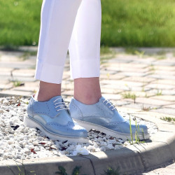 Chaussures casual femme 663-1 bleu nacré combiné