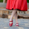 Mocassins femme 685 rouge