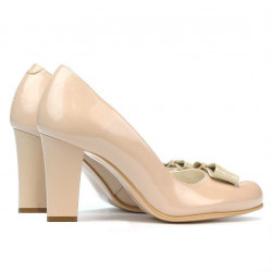 Chaussures élégantes femme 1245 vernis ivoire combiné