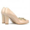 Chaussures élégantes femme 1245 vernis ivoire combiné