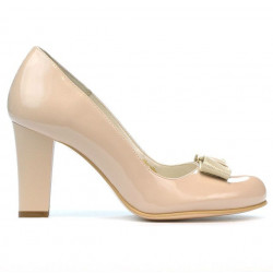 Chaussures élégantes femme 1245 vernis ivoire combiné