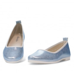 Ballerines femme 687 bleu nacré