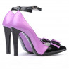 Chaussures élégantes femme 1264 vernis violet+noir