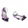 Chaussures élégantes femme 1264 vernis violet+noir