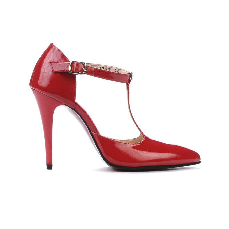 Sandales femme 1237 vernis rouge