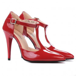 Sandales femme 1237 vernis rouge