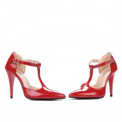 Sandales femme 1237 vernis rouge