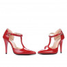 Sandales femme 1237 vernis rouge