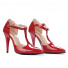 Sandales femme 1237 vernis rouge