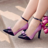 Chaussures élégantes femme 1264 vernis violet+noir lifestyle