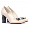 Chaussures élégantes femme 1245 vernis ivoire+noir