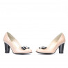 Chaussures élégantes femme 1245 vernis ivoire+noir