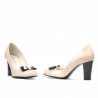 Chaussures élégantes femme 1245 vernis ivoire+noir
