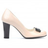 Chaussures élégantes femme 1245 vernis ivoire+noir