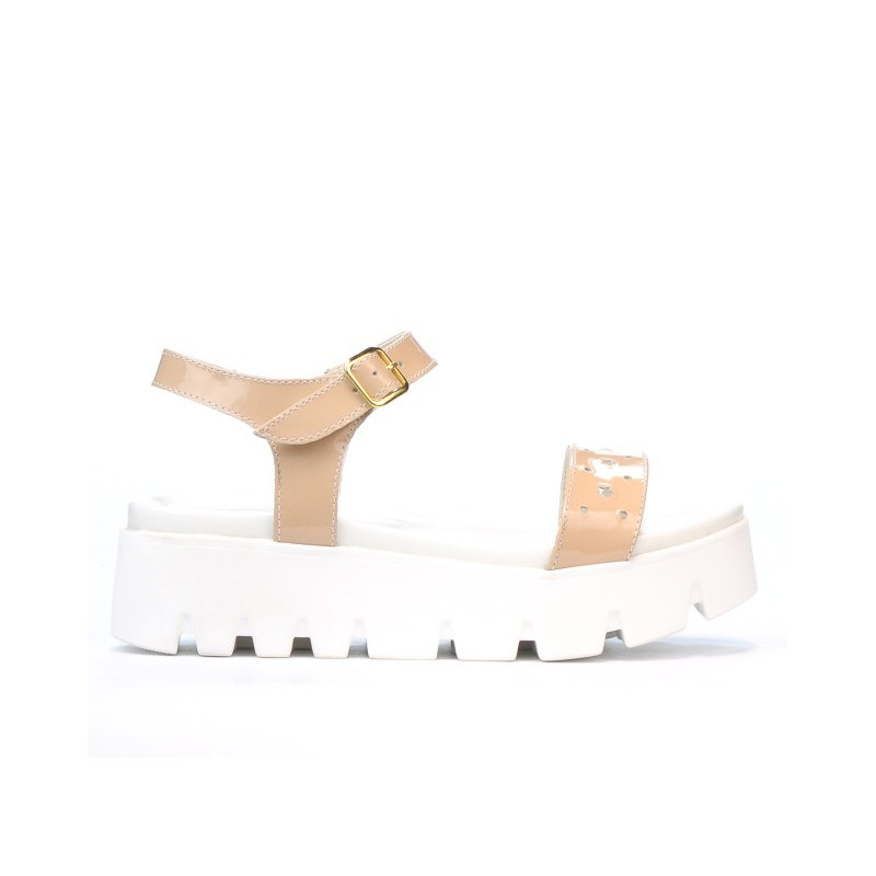 Sandales femme 5034 vernis nude