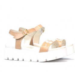 Sandales femme 5034 vernis nude