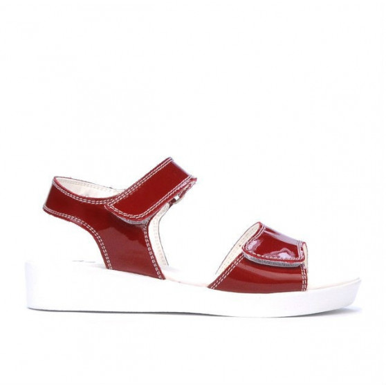 Sandales enfants 532 verni bordeaux