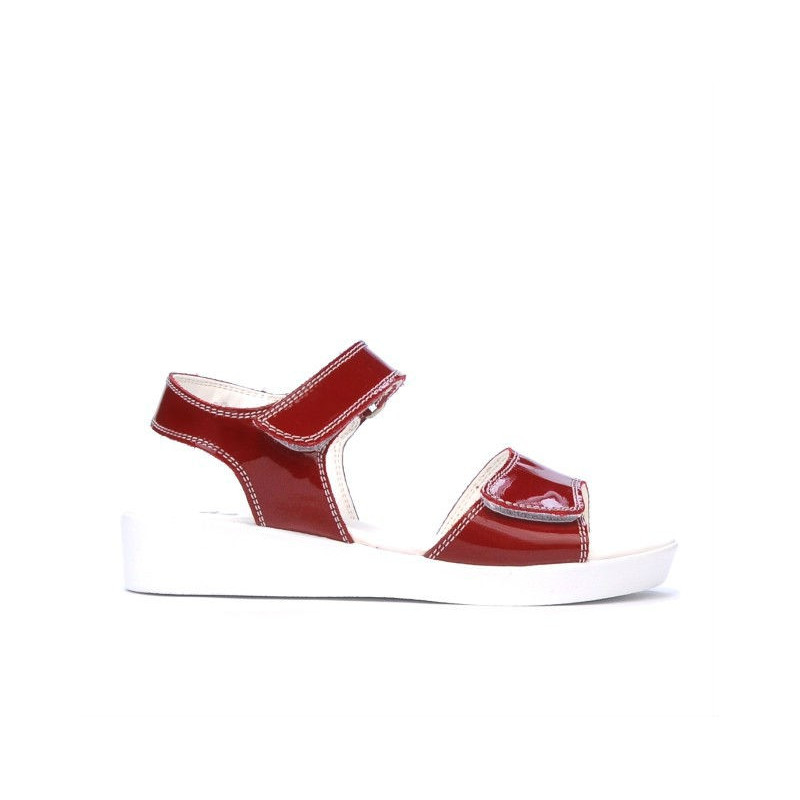 Sandales enfants 532 verni bordeaux