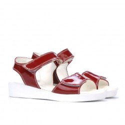 Sandales enfants 532 verni bordeaux