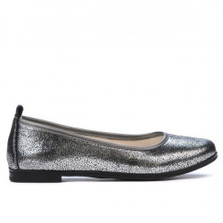 Ballerines femme 687 argent nacré