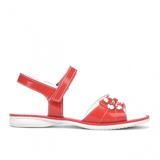 Sandales enfants 524 vernis rouge corail Sandales enfants 524 vernis rouge corail