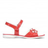 Sandales enfants 524 vernis rouge corail