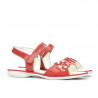 Sandales enfants 524 vernis rouge corail