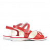 Sandales enfants 524 vernis rouge corail