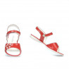 Sandales enfants 524 vernis rouge corail
