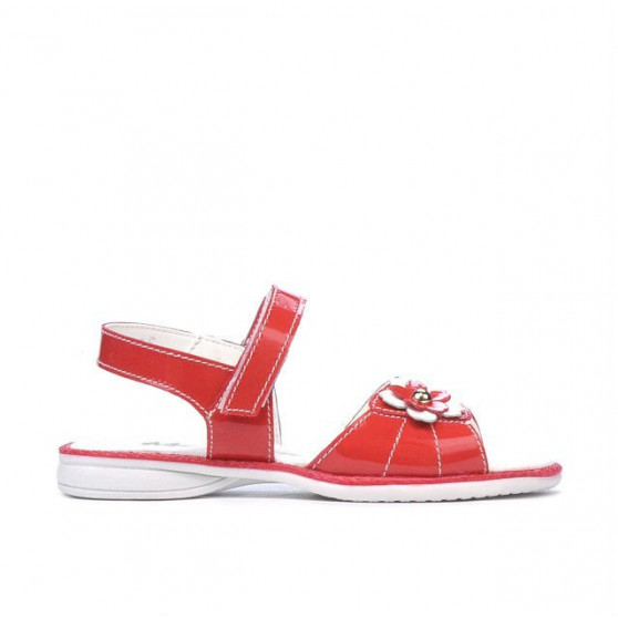 Sandales enfants petits 55c vernis rouge corail Sandales enfants petits 55c vernis rouge corail