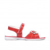 Sandales enfants petits 55c vernis rouge corail