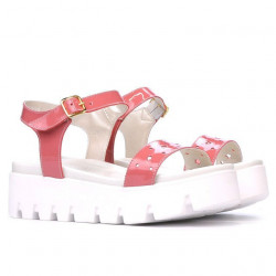 Sandales femme 5034 vernis rose