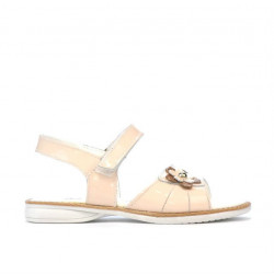 Sandales enfant petites 55c vernis nude