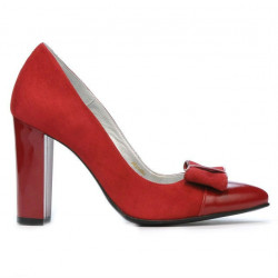 Chaussures élégantes femme 1262 rouge antilope combiné