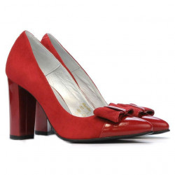 Chaussures élégantes femme 1262 rouge antilope combiné