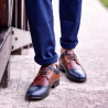 Chaussures décontractées / élégantes hommes 874 indigo+marron