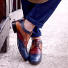 Chaussures décontractées / élégantes hommes 874 indigo+marron