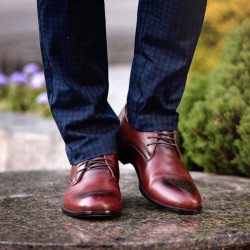Chaussures élégantes hommes 828-1 à marron