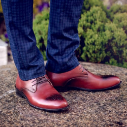 Chaussures élégantes hommes 828-1 à marron