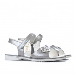 Sandales enfants 524 vernis gris