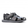 Sandales enfants 324 noir+gris
