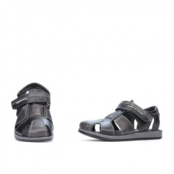 Sandales enfants 324 noir+gris