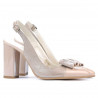 Sandales femme 1267 laqué ivoire combiné