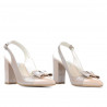 Sandales femme 1267 laqué ivoire combiné