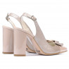 Sandales femme 1267 laqué ivoire combiné