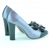 Chaussures élégantes femme 1226 vernis violet clair + noir