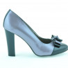 Chaussures élégantes femme 1226 vernis violet clair + noir