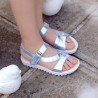 Sandales enfants 525 bleu argenté