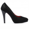 Chaussures élégantes femme 1233 noir satiné