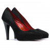 Chaussures élégantes femme 1233 noir satiné